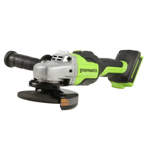 Угловая шлифмашинка (болгарка) 125 мм аккумуляторная Greenworks 24V GD24AG 3200207, бесщеточная, без АКБ и ЗУ